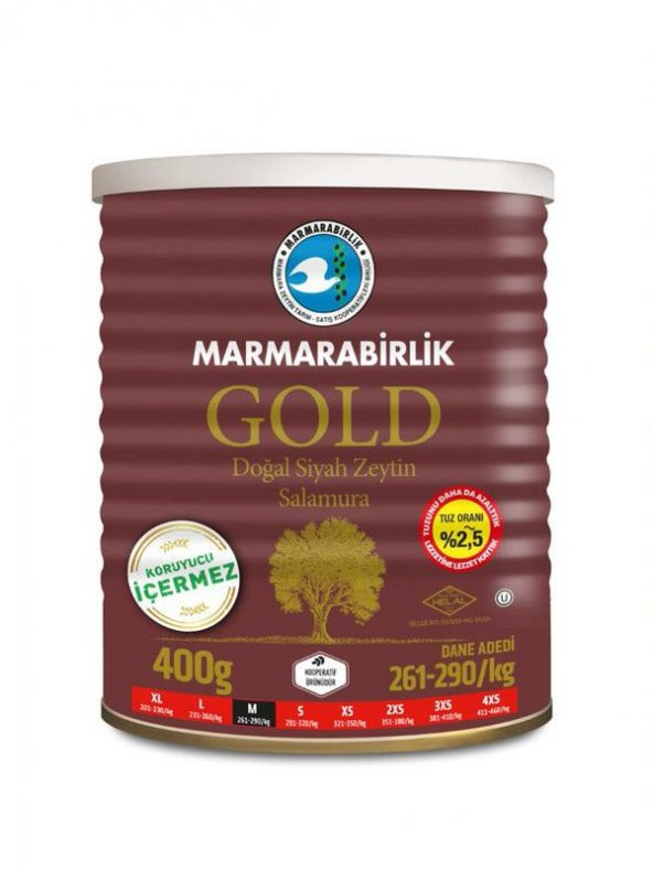 Marmara Birlik Zeytin Gold (M) 400 G Teneke