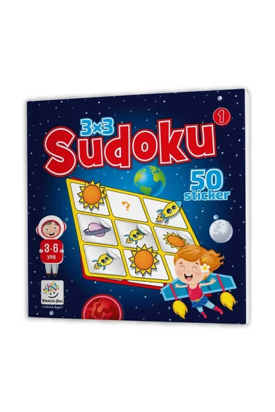 Stickerli Sudoku Serisi (3-6 Yaş) - Dikkat Geliştiren Bulmacalar - Resim 5
