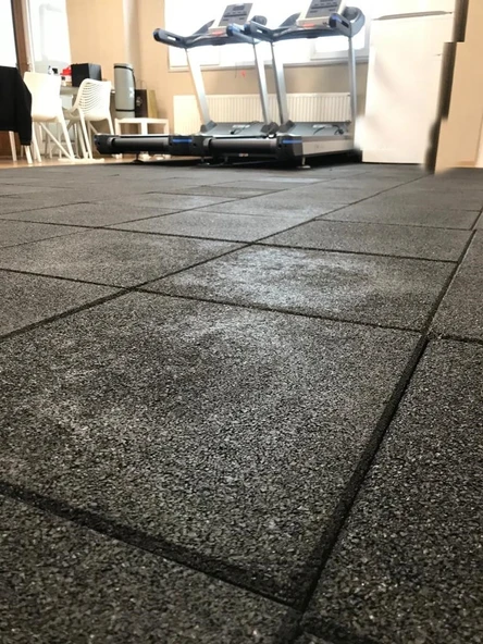 Siyah Renk Kauçuk zemin karosu Tartan Sbr Mantar 15 li 40x40 2cm  Pilates Fitness Spor salonu Çocuk oyun parkı - 2