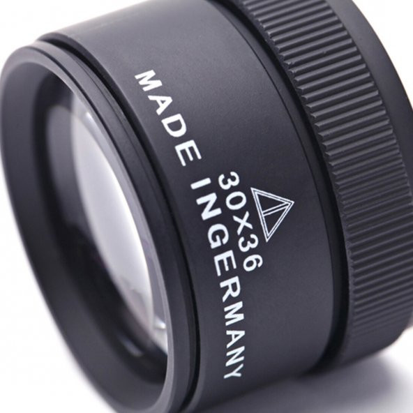 El Tipi 2 Optik Mercekli Çok Kaliteli 30x36mm SİYAH Büyüteç (Made In Germany) - 3
