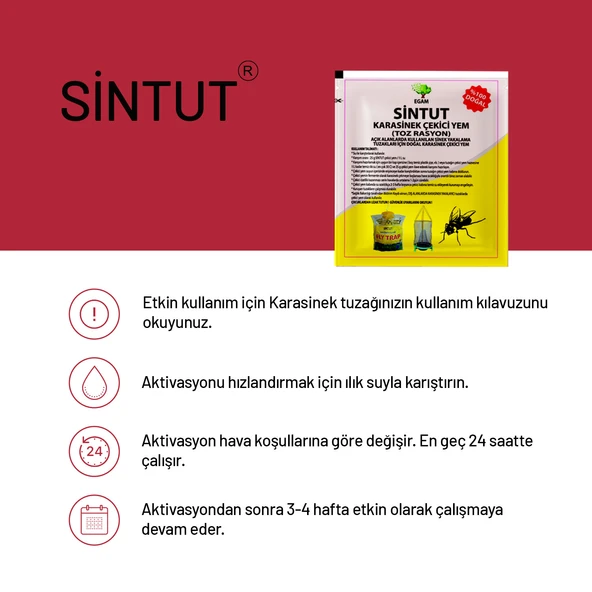 Sintut Kara Sinek Çekici Yem, 1 Kg. - 3