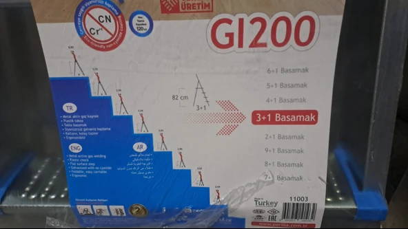 GALVENİZ KAPLAMA MERDİVEN 3+1 BASAMAKLI - 2