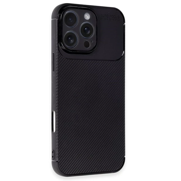 Apple iPhone 16 Pro Max Uyumlu Auto Focus Karbon Kapak Kılıf