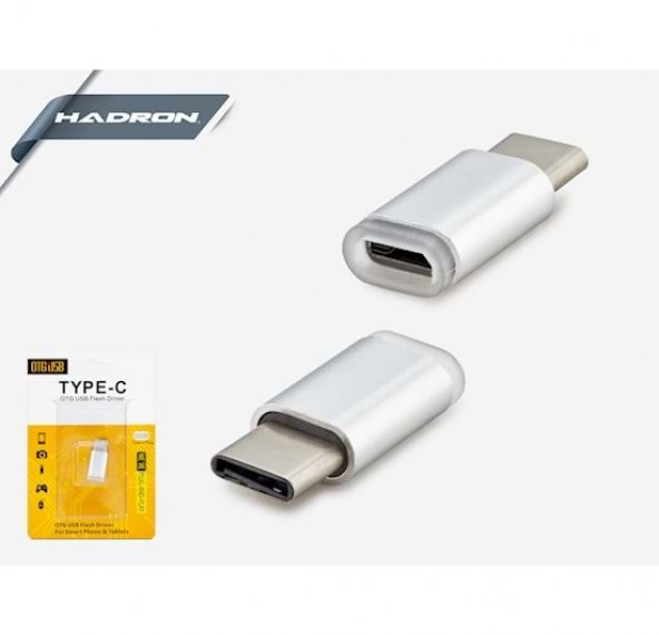 HADRON H4419K/1000 OTG TYPE-C TO MICRO USB KUTULU METAL