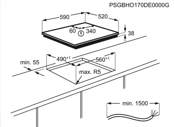 Electrolux EHF6343FOK Vitroseramik Elektrikli Ankastre Ocak - Resim 2