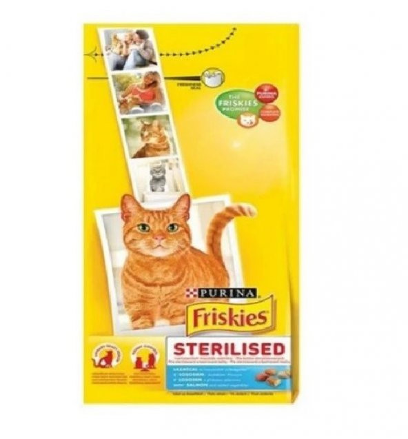 Friskies Somonlu Ve Sebzeli Kısırlaştırılmış Kedi Maması 10 Kg - 1