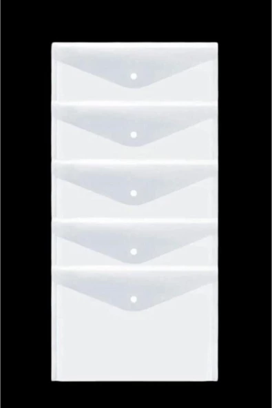 A4 Şeffaf Çıtçıtlı Zarf Dosya 5 Adet