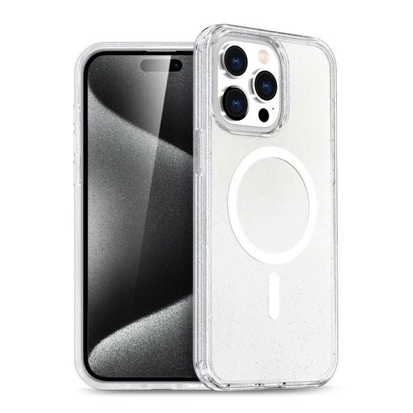 iPhone 16 Pro Max Uyumlu Glow Magsafe Kamera Korumalı Kılıf - Resim 2