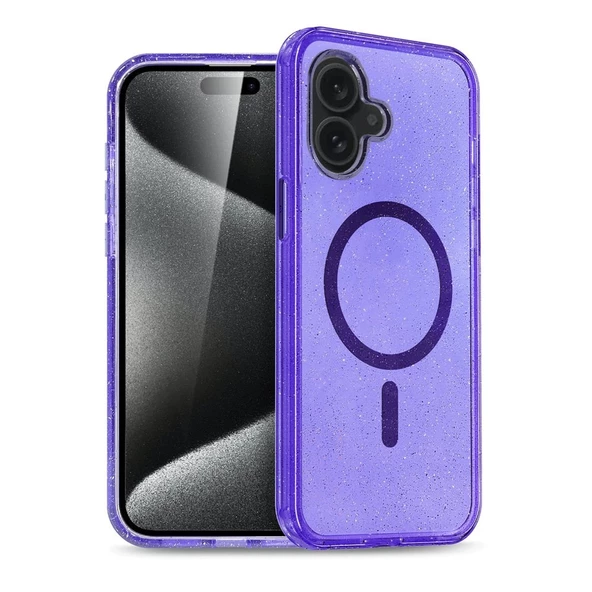 iPhone 16 Uyumlu Glow Magsafe Kamera Korumalı Kılıf - Resim 2