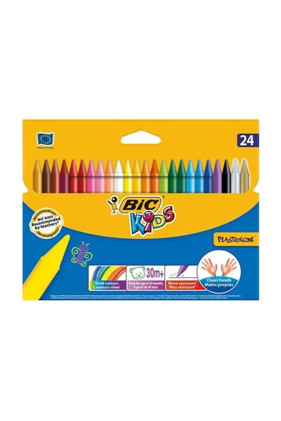 BİC PLASTIDECOR PASTEL BOYA 24 LÜ