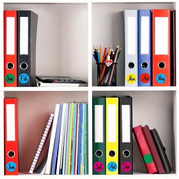 Tanex Mıx Color Ofis Etiketi 25mm 5-Renk 5.yaprak (100 Etiket) - Resim 2