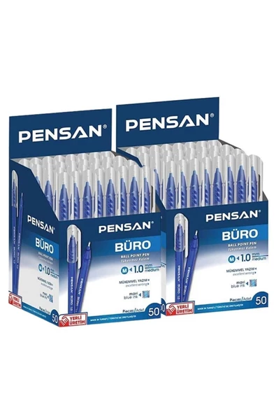 2270 Büro Tükenmez Kalem 1.0 Mm Mavi 100 Adet