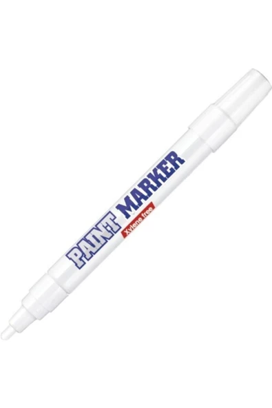 Beyaz Paint Marker Silinmez Yazı Lastik Metal Kalemi