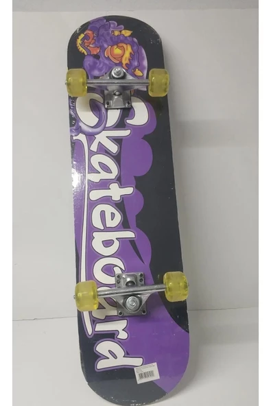 Bermuda Silikon Teker Zımparalı 79x20 Cm Kaykay Mor Skatebord Desenli