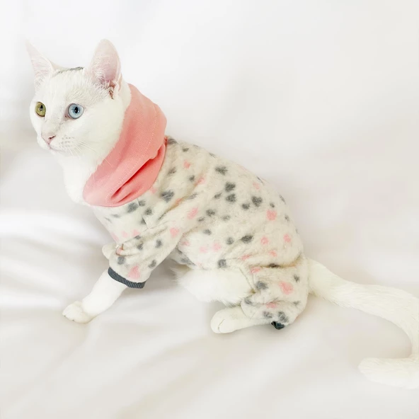 Softie Spotty Pink Kedi Tulumu Kedi Kıyafeti - Resim 7