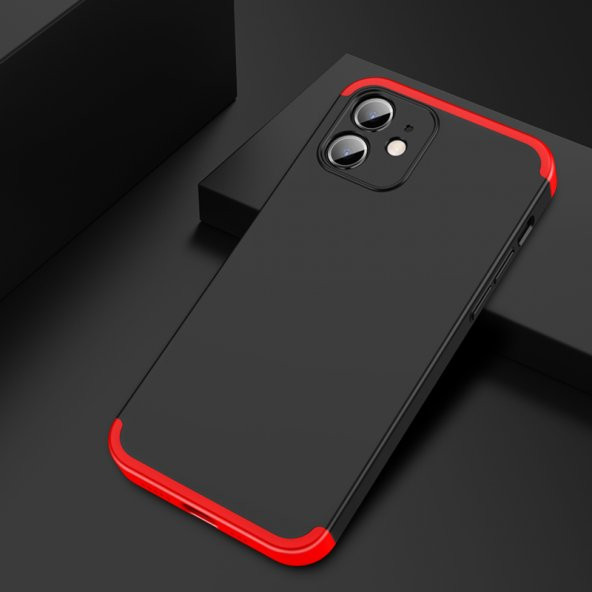 KNY Apple İphone 12 Pro Max Kılıf 3 Parça 360 Zore Ays Kapak Mavi - 2
