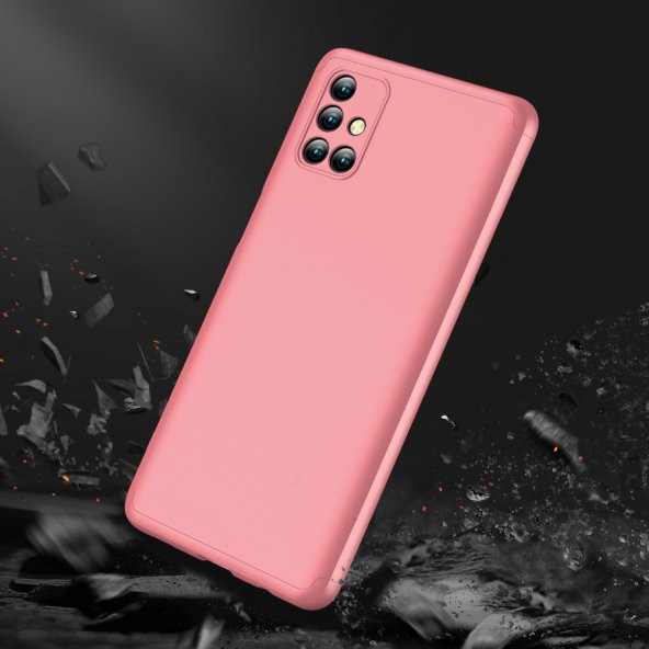 KNY Samsung Galaxy M31S Kılıf 3 Parça 360 Zore Ays Kapak Kırmızı - 4