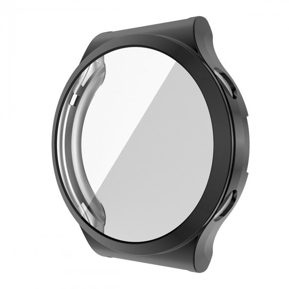 KNY Huawei Watch GT 2 Pro İçin 360 Tam Kaplayan Ekran Koruyuculu Çerçeve Gard Kapak Siyah