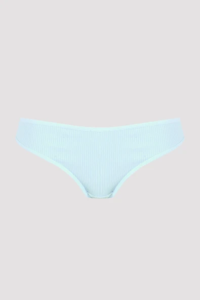 Pudra Yeşil Mavi  3lü Kaşkorse Basic Külot - Resim 6