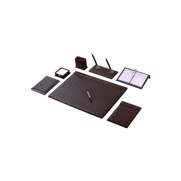 Gülpaş Sümen Takımı 9 Parça Hasır Desen Kahverengi 253 ürün görseli 1