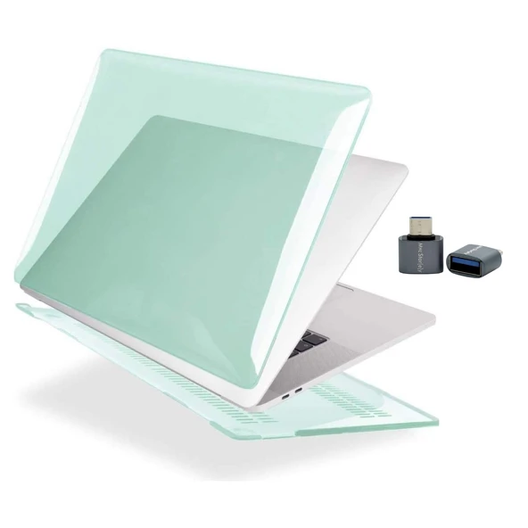 MacBook Pro 13 M1-M2 Uyumlu Kristal Parlak Sert Hard Case İnce Hafif TPU Koruyucu Kapak - Resim 6