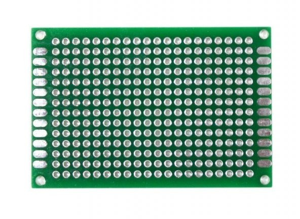 5x7 cm Çift Yüzlü Delikli Bakır Plaket - Çift Taraflı Delikli Pertinaks