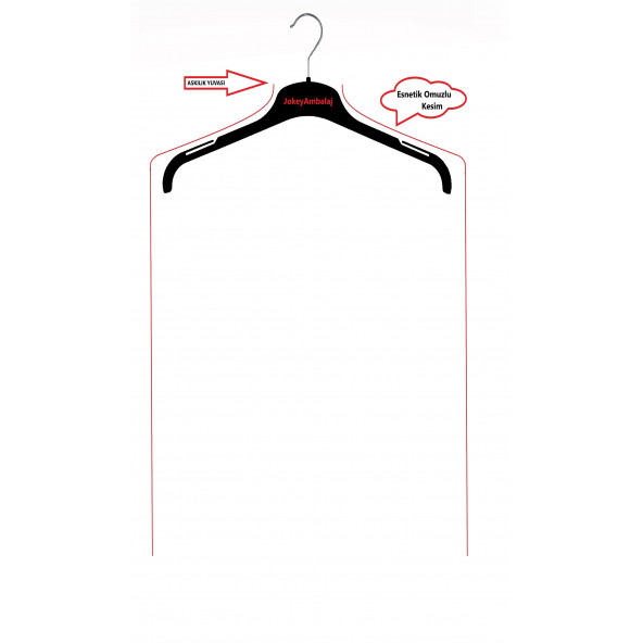 Omuzlu Askılık yuvalı 60x120cm Kuru temizleme - Dolap içi ŞEFFAF saklama NaYLoNu (10adet) - 2