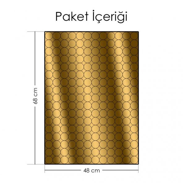Küçük Daireler Metalik Duvar Stickerı - 2