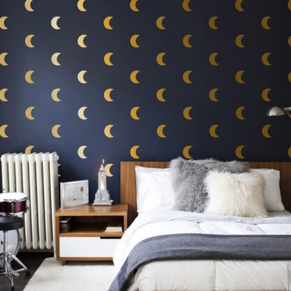 Aylar Metalik Duvar Stickerı