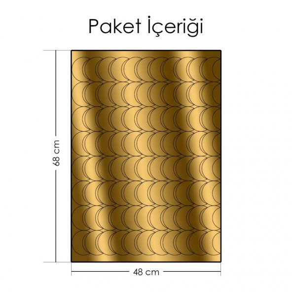 Aylar Metalik Duvar Stickerı - 2