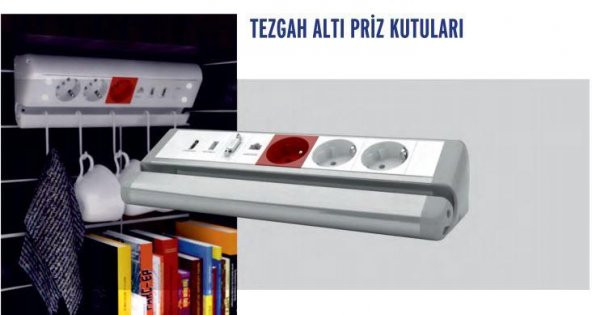 Avf 16 Modül Tezgah Altı Priz Kutusu BOŞ - 2