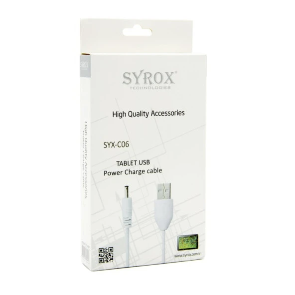 Syrox 1.0A Tablet Kalın Şarj Kablosu C06