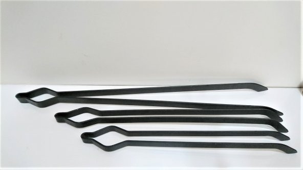 Demir Maşa - Mangal Soba Ateş Şömine Maşası 3lü Takım 40-50-60 Cm (3 Adet Maşa) - 2