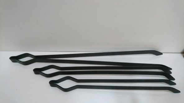 Demir Maşa - Mangal Soba Ateş Şömine Maşası 3lü Takım 40-50-60 Cm (3 Adet Maşa) - 4