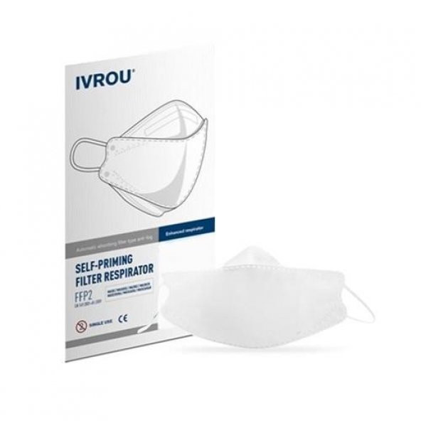 Ivrou ffp3 Full Ultrasonik Maske Self Priming Filter Respiratör