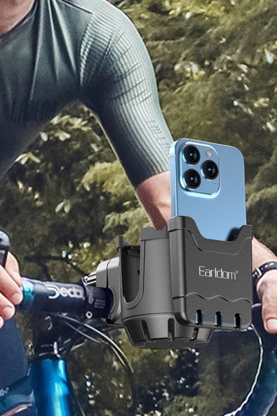 Motosiklet Bisiklet için Ayarlanabilir 2in1 Telefon ve Bardak Tutucusu - 2