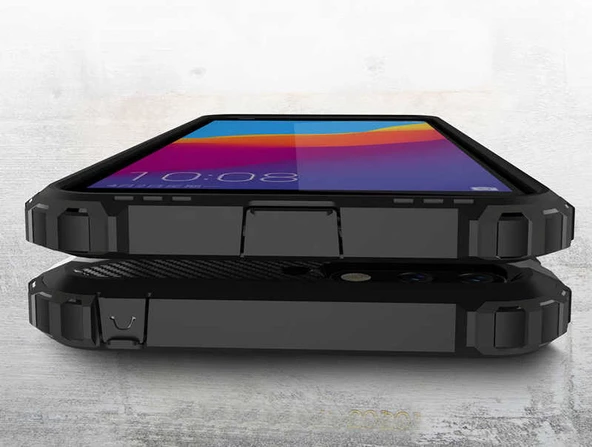 Huawei Y6 2018 Kılıf Crash Zırh Silikon Kılıf - Resim 9