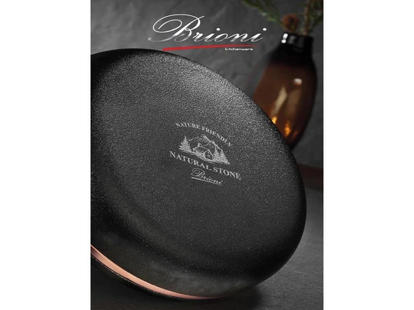 BRİONİ ROYAL STONE 7 PARÇA TENCERE SETİ BAKIR - 5
