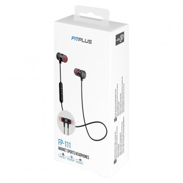 FitPlus Sound FP-111 Bluetooth Kulak İçi Kulaklık Mıknatıslı Başlıklar - Siyah - 7