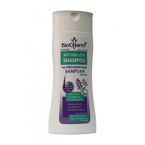 BioCharm Şampuan Saç Dökülmesine Karşı Bitki Özlü /ANTI-HAIRLOSS SHAMPOO / Plant-based 300 ml