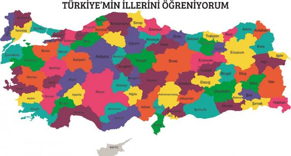 Çocuk Odası Türkiye İller Haritası Öğretici Sticker - 2