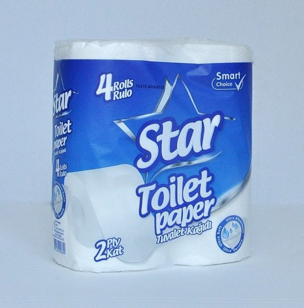 Star Tuvalet Kağıdı Çift Katlı 1 Koli 12 Paket 48 Rulo