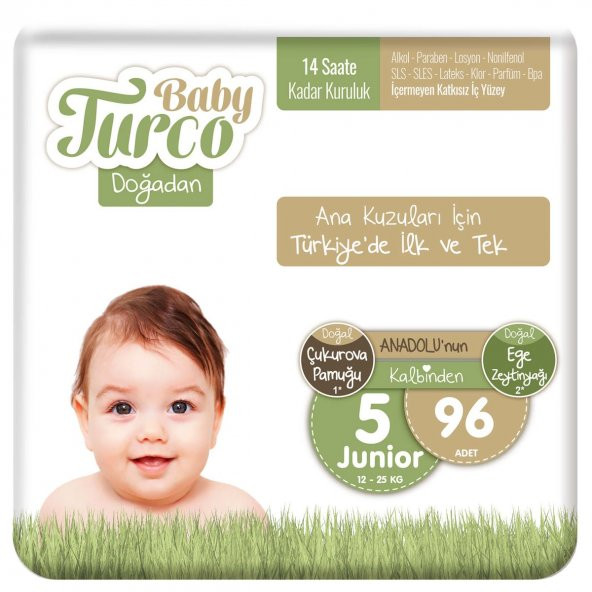 Baby Turco Doğadan 5 Numara Junıor 96 Adet