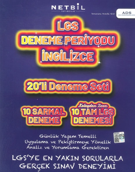 8.Sınıf İngilizce 20'Li Deneme  Periyodu