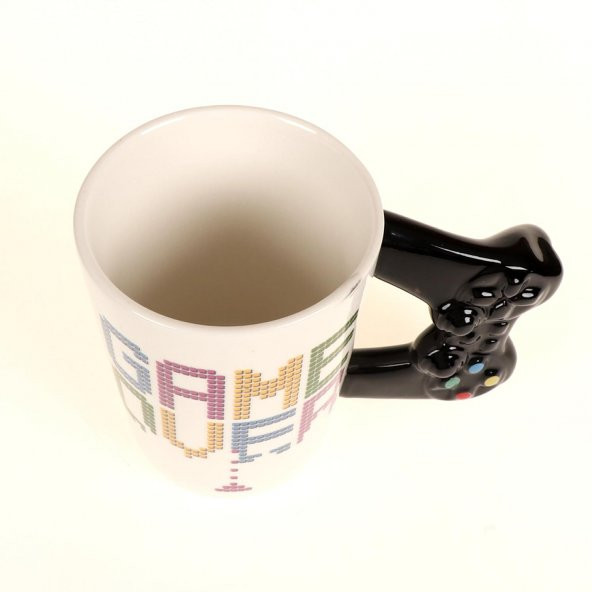 GAME OVER JOYSTİCK TASARIMLI BEYAZ KUPA - 2