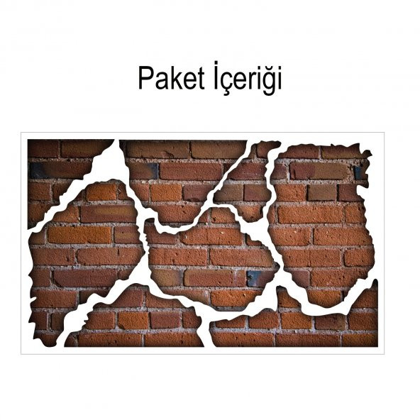 Tuğlalar 150x107 cm Duvar Sticker - 2