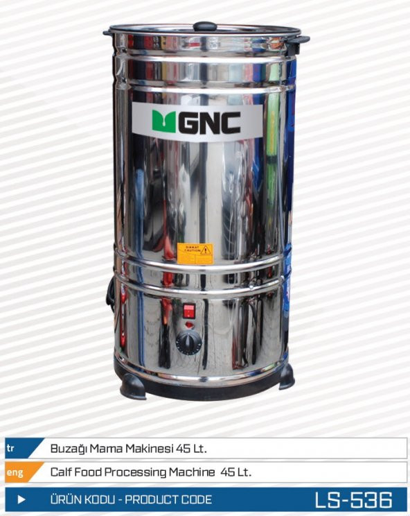 Gnc Buzağı Mama Hazırlama Makinesi - 45 Litre