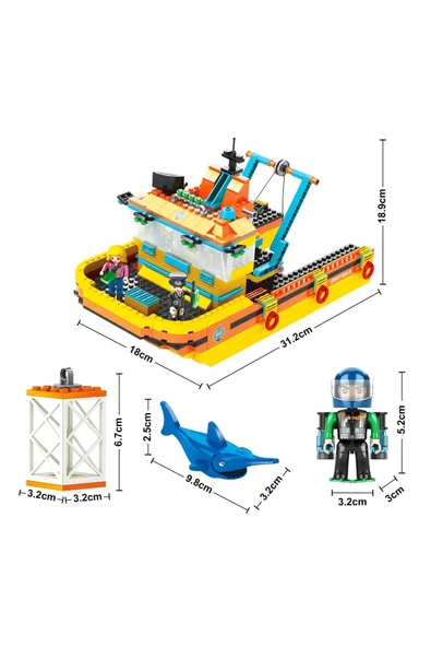 Sea Deniz Madenciliği Gemisi Oyun Seti 628 Parçalı Yapım Oyuncağı - 2