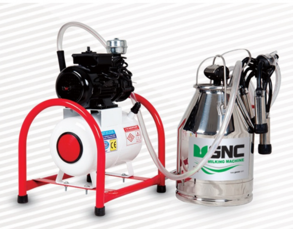 Gnc Ssm 30.4 Yarı Sabit Tek Sağım Alüminyum Tek Güğüm Süt Sağım Makinesi