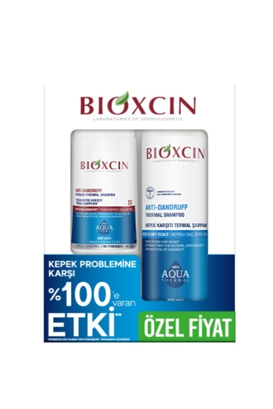 Bioxcin Aqua Kepek Karşıtı Termal Şampuan 300 Ml + Yoğun Kepek Karşıtı Termal Şampuan 200 Ml - Resim 2